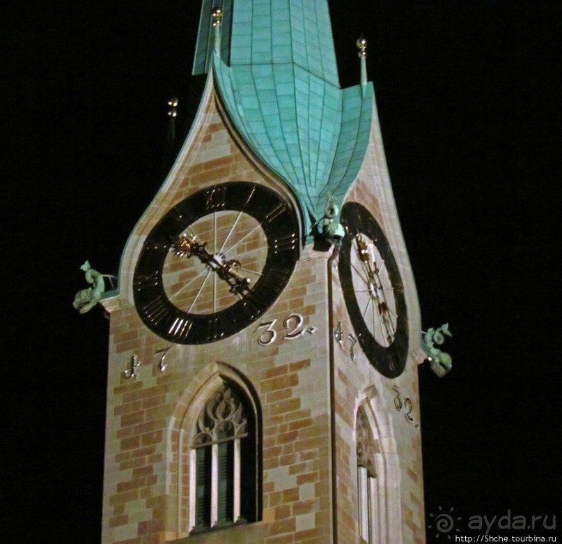 Прогулка по ночному Цюриху. Привязка к местности