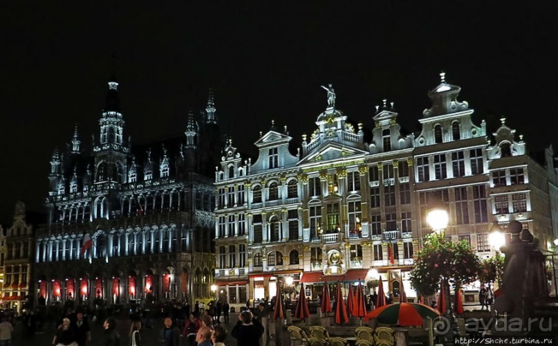 Ночные города... Центральная площадь Брюсселя + бонус