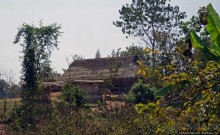 Горный аул в северо-западном Лаосе