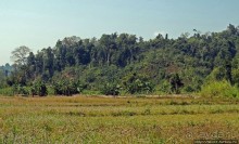 Горный аул в северо-западном Лаосе