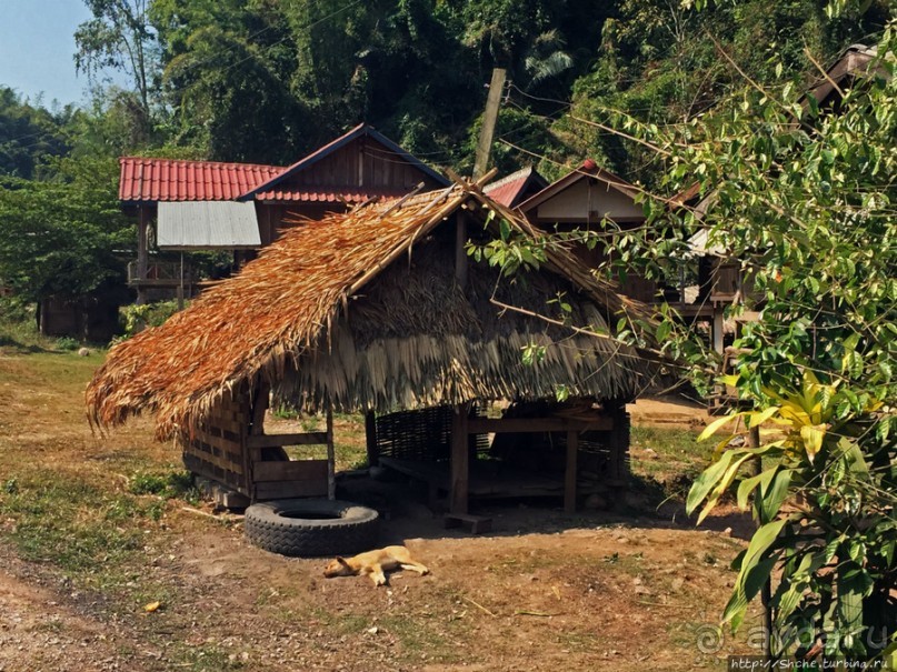 Горный аул в северо-западном Лаосе