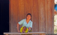 Горный аул в северо-западном Лаосе