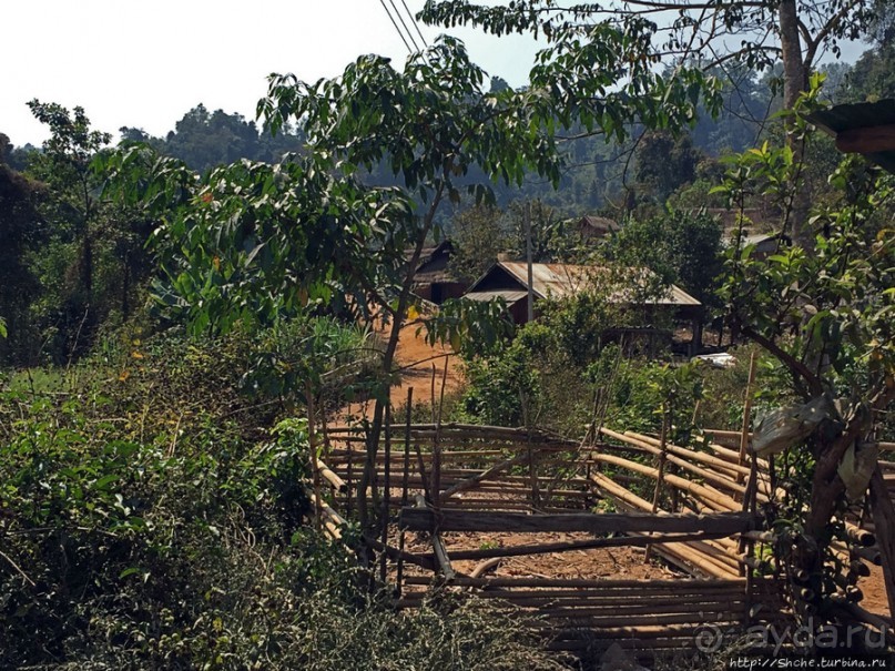 Горный аул в северо-западном Лаосе