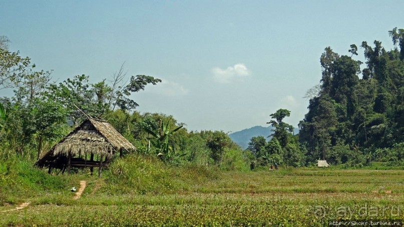Горный аул в северо-западном Лаосе