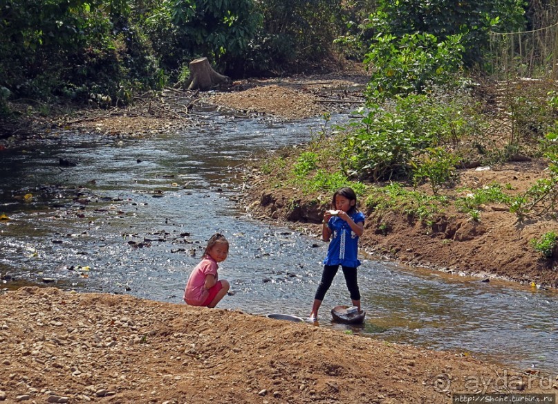 Горный аул в северо-западном Лаосе