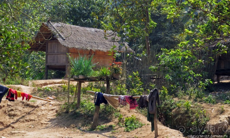 Горный аул в северо-западном Лаосе