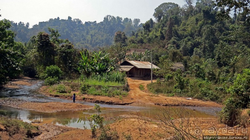 Горный аул в северо-западном Лаосе