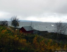 Обычный городок на берегу фьерда Trondheimfjerden