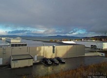 Обычный городок на берегу фьерда Trondheimfjerden