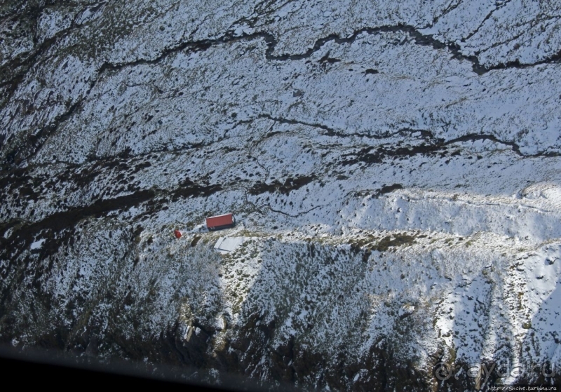 Ледник Фокса, смотрим с борта вертолета