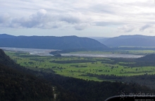 Ледник Фокса, смотрим с борта вертолета