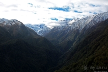 Ледник Фокса, смотрим с борта вертолета