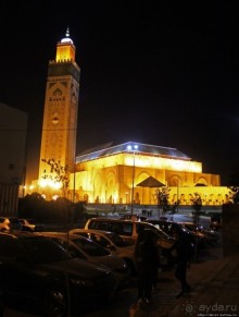 Великая мечеть Хасана II ночью и днем