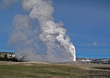 Гейзер "Old faithful" во всей красе в любое время суток