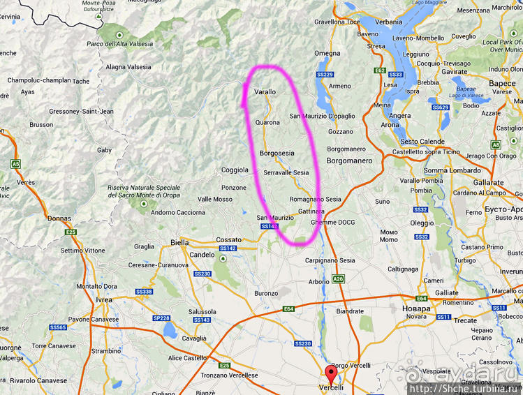Пьемонтские тупики. Провинция Верчелли