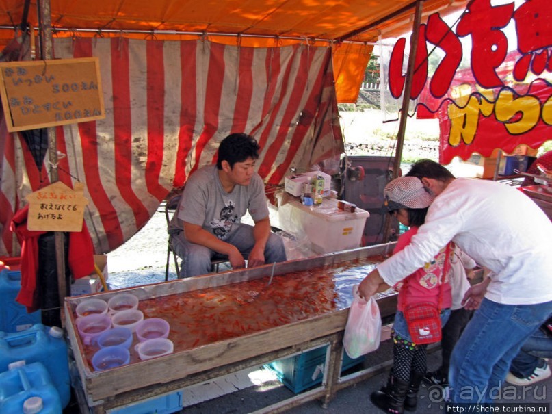 Осенний воскресный день на улицах Такаямы