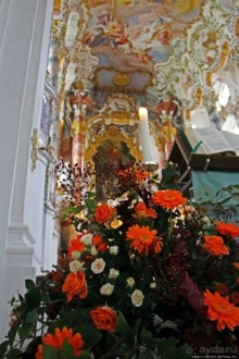 Вершина баварского рококо в деревенской церкви в Висе