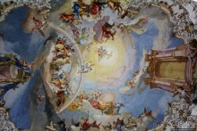 Вершина баварского рококо в деревенской церкви в Висе