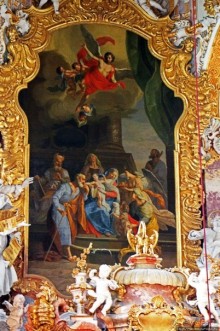 Вершина баварского рококо в деревенской церкви в Висе