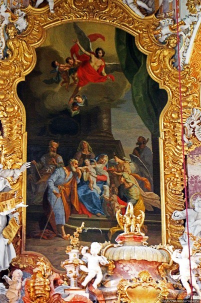 Вершина баварского рококо в деревенской церкви в Висе