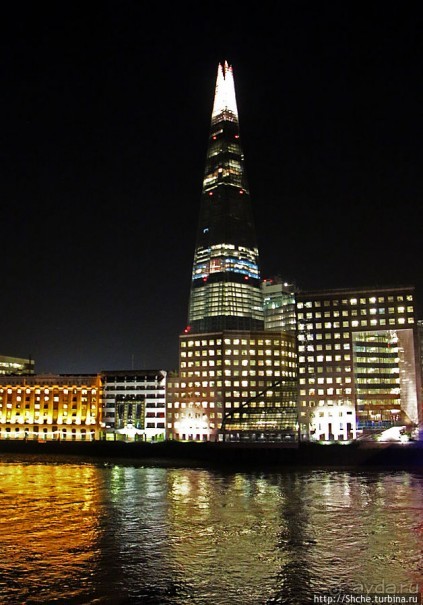 Огни ночного Лондона. Район London Bridge