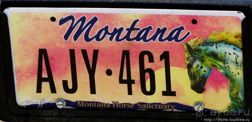 Альбом отзыва "Номерные знаки США — краткая характеристика штата и хозяина"