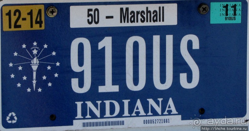 Альбом отзыва "Номерные знаки США — краткая характеристика штата и хозяина"