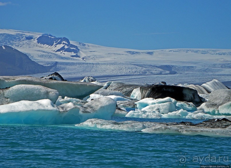 По лагуне причудливо-тающих льдов на плавающем авто-корабле