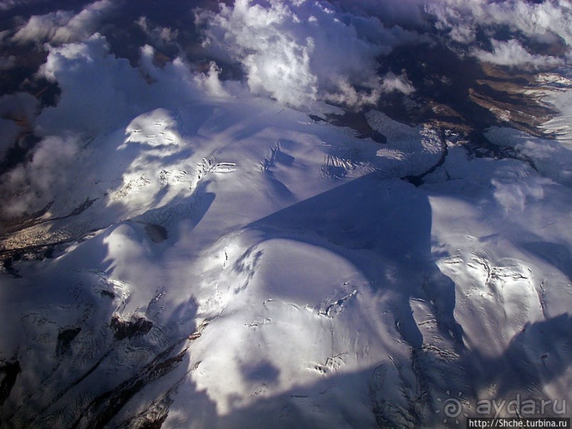 " Под крылом самолета..." заснеженные вершины Анд
