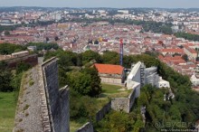 Безансон, взгляд на город и окрестности с высоты цитадели