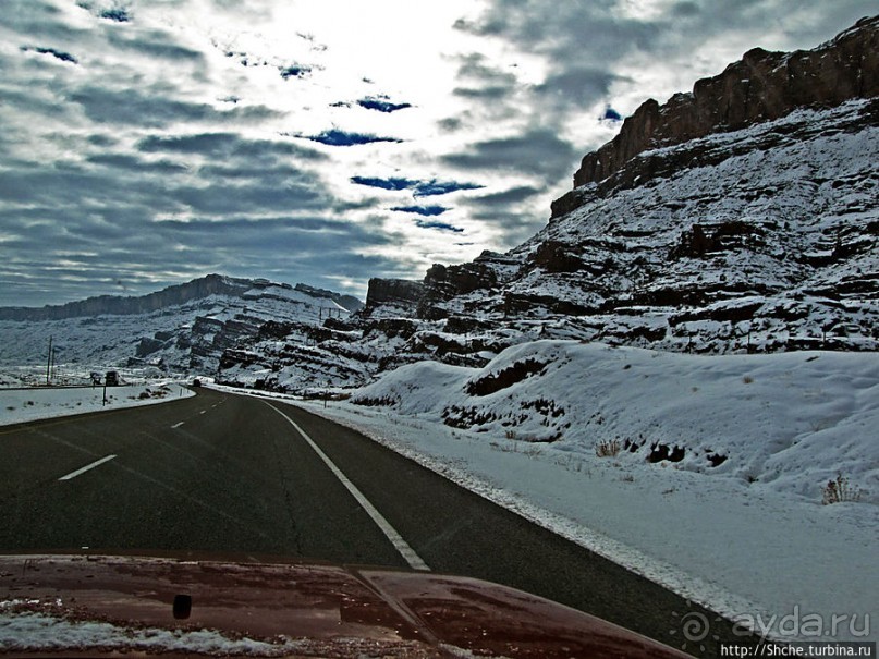 По штату Юта зимою на авто. Въезжаем в Страну Каньонов