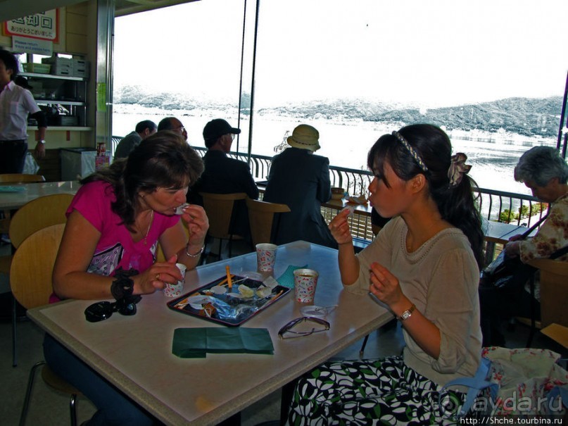 Короткая остановка с видом на озеро Suwako