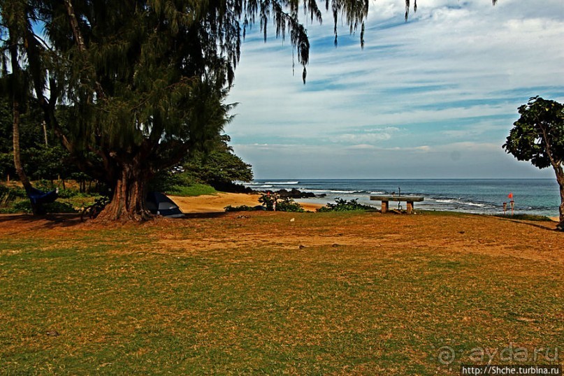 Север Кауаи, залив Ханалей — места для "дикого" отдыха