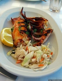 Отличная рыбная таверна с шикарной панорамой в Афитосе