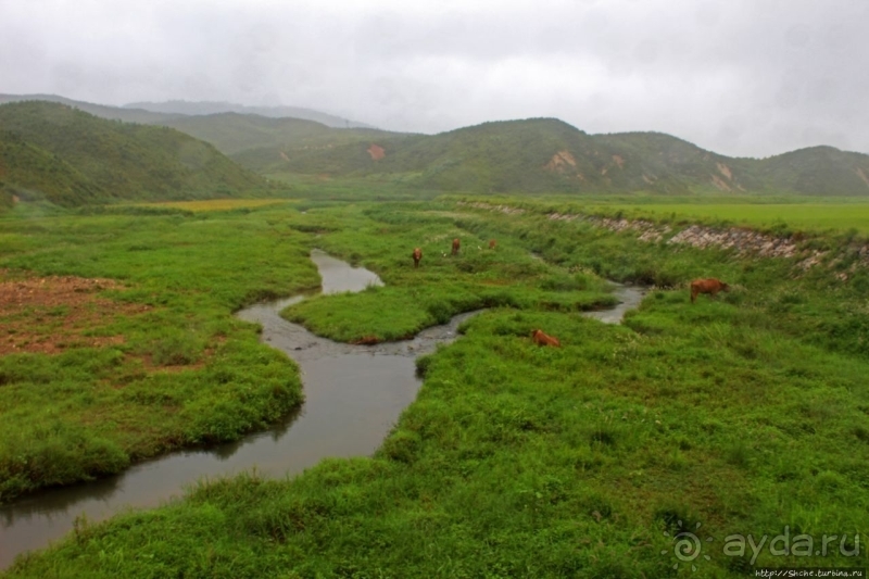 Катим по КНДР. Сельские пейзажи на северо-восток от Кэсона 