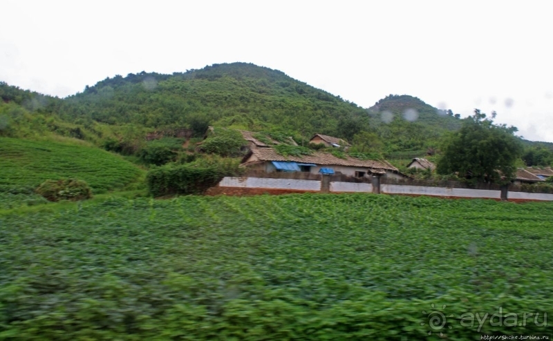 Катим по КНДР. Сельские пейзажи на северо-восток от Кэсона 