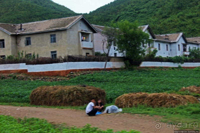 Катим по КНДР. Сельские пейзажи на северо-восток от Кэсона 