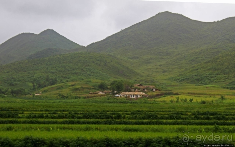 Катим по КНДР. Сельские пейзажи на северо-восток от Кэсона 