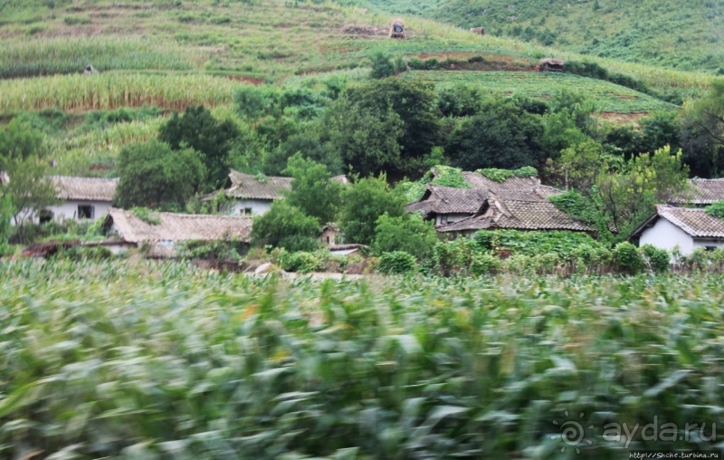 Катим по КНДР. Сельские пейзажи на северо-восток от Кэсона 