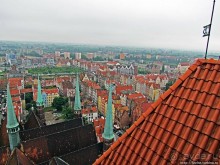 Панорамные виды на сказочный Гданьск с колокольни св. Марии