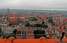 Панорамные виды на сказочный Гданьск с колокольни св. Марии