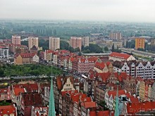 Панорамные виды на сказочный Гданьск с колокольни св. Марии