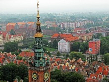 Панорамные виды на сказочный Гданьск с колокольни св. Марии