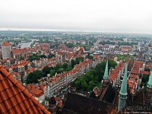 Панорамные виды на сказочный Гданьск с колокольни св. Марии