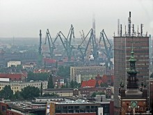 Панорамные виды на сказочный Гданьск с колокольни св. Марии