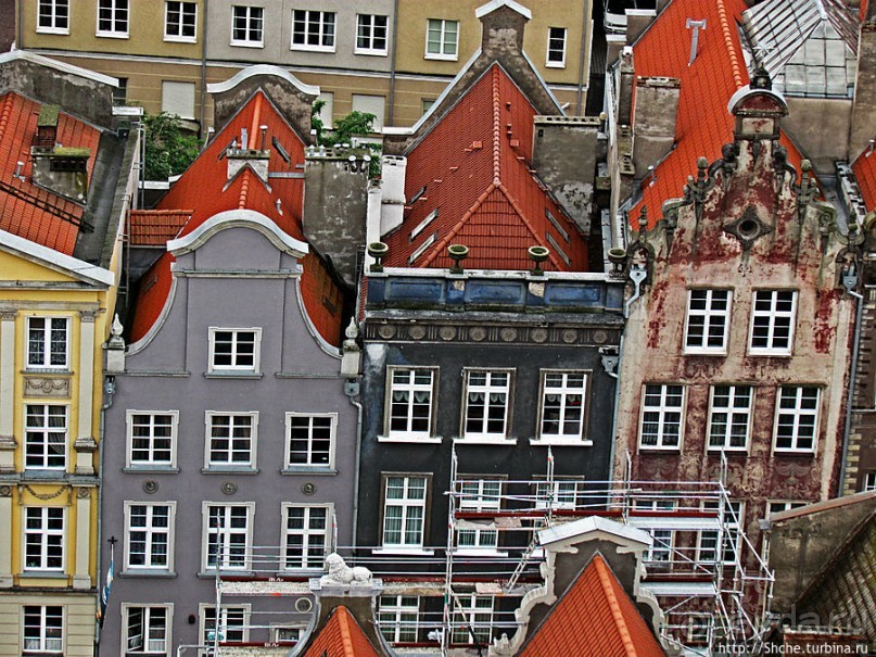 Панорамные виды на сказочный Гданьск с колокольни св. Марии