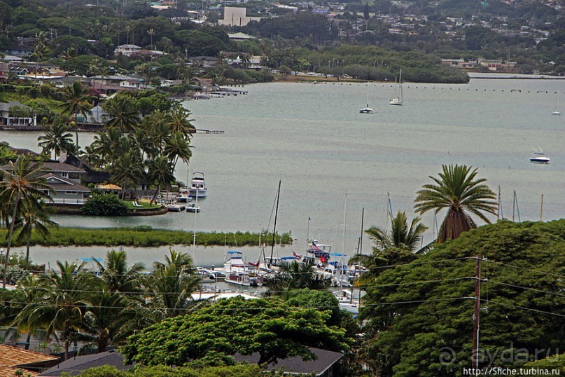 Панорама залива и города Канеохе на востоке острова Оаху