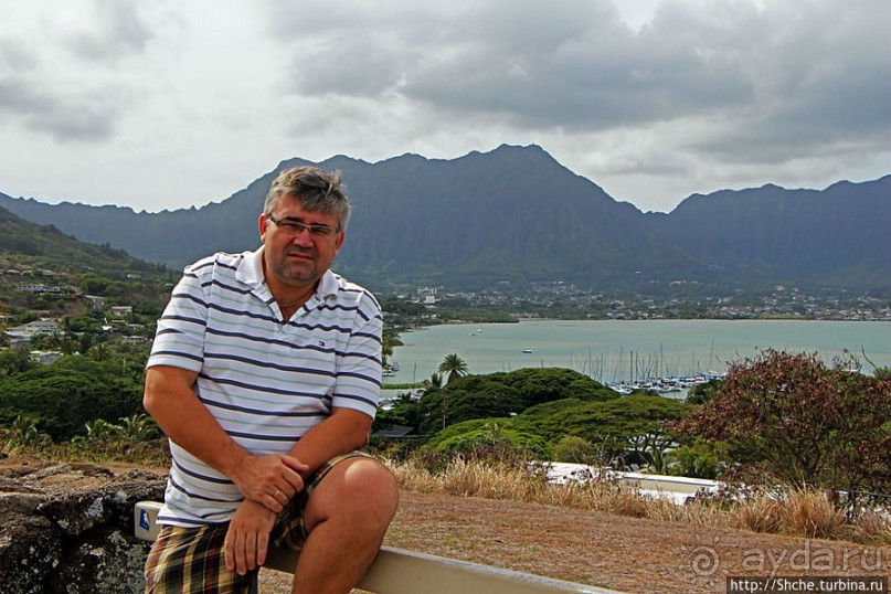 Панорама залива и города Канеохе на востоке острова Оаху