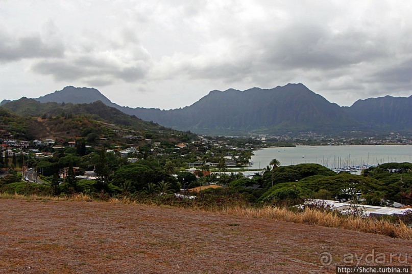 Панорама залива и города Канеохе на востоке острова Оаху