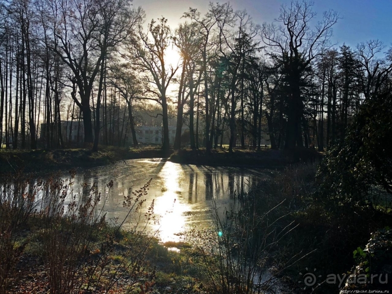 Роскошный ландшафтный парк у красивейшего замка Польши